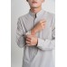 Men Solid Button Up Long Sleeves Shirt